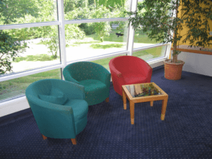 Contemporary chairs in fabric